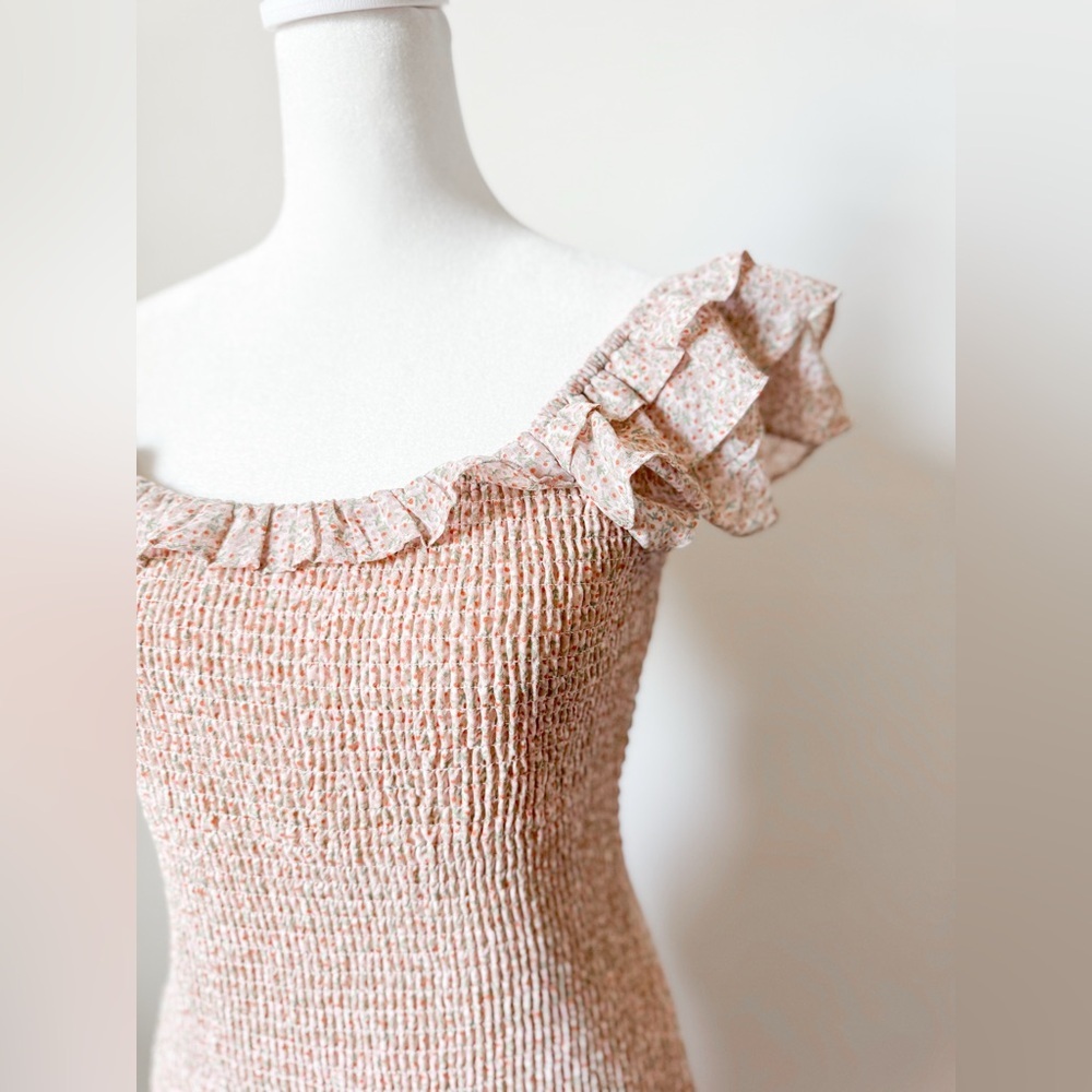 Storia Ditsy Smocked Floral Mini Dress - Picture 12 of 14